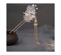 Bastoncini Per Capelli Perle di fiori rossi color oro Nappe lunghe Bastoncini for capelli Forcine Accessori for capelli da sposa Copricapo di gioielli for capelli da sposa Capelli Twist Perni(Style 10