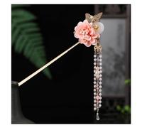 Bastoncini Per Capelli Perle di fiori rossi color oro Nappe lunghe Bastoncini for capelli Forcine Accessori for capelli da sposa Copricapo di gioielli for capelli da sposa Capelli Twist Perni(Style 21