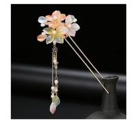 Bastoncini Per Capelli Perle di fiori rossi color oro Nappe lunghe Bastoncini for capelli Forcine Accessori for capelli da sposa Copricapo di gioielli for capelli da sposa Capelli Twist Perni(Style 17
