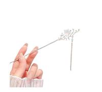 Bastoncini per capelli vintage con pietra di luna, stella e luna, da donna, stile cinese, con nappa, forcina per capelli (03)