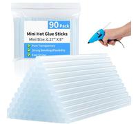 Bastoncini per colla Mini | Barre in miniatura per colla termofusibile, 90 pezzi per artigianato sigillatura e decorazione in legno metallo vetro per progetti scolastici e arte