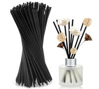 Bastoncini per Diffusori 19 cm x 3 mm 160Pezzi Nero Profumatore Ambiente Bastoncini Diffusore Nasoterapia Profumo per Camera Spa Casa e Ufficio Dispenser di Fragranza (19cm-160pcs-Nero)