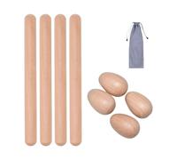 ＡＷＨＡＯ Bastoncini per Musicale Bastoncini in Legno Percussioni Musicali Riproduzione di Regalo di Compleanno Giocattolo Educativo Giocattolo per, Stile B