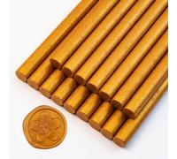 Bastoncini per sigilli in cera, Ioggtser 16 PCS Pistola Colla Sigillo Cera Sticks per timbro di cera sigillo, bastoni di cera di tenuta per fare sigilli di cera per inviti a nozze(Amber Gold)