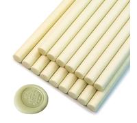 Bastoncini per sigilli in cera, Ioggtser 16 PCS Pistola Colla Sigillo Cera Sticks per timbro di cera sigillo, bastoni di cera di tenuta per fare sigilli di cera per inviti a nozze(Pearl Gold)