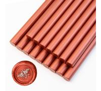 Bastoncini per sigilli in cera, Ioggtser 16 PCS Pistola Colla Sigillo Cera Sticks per timbro di cera sigillo, bastoni di cera di tenuta per fare sigilli di cera per inviti a nozze(New Wine Red)