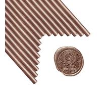 Bastoncini per Sigillo di Cera, ANBOSE 16 Pezzi Bastoncini di Cera Sigillante Pistola per Colla per Timbro Sigillo di Cera, Stick Sigillo di Cera Champagne Gold per Pistola Colla da 0,44 Pollici