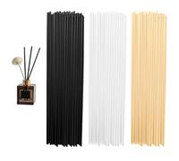 Bastoncini profumati per ambienti, 210 pezzi, colore nero, bianco, colori naturali, 20 cm x 3 mm, bastoncini in rattan per profumo, bastoncini di ricarica, bastoncini lunghi per aromi, oli essenziali