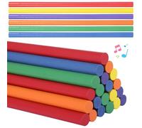 Bastoncini ritmici colorati in legno, 48 pezzi, 30,5 cm, strumenti musicali per bambini, ideali per l'educazione musicale