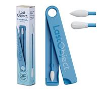 Bastoncini riutilizzabili LastSwab® per la routine di bellezza - Alternativa sostenibile ai bastoncini usa e getta - Facili da pulire - Forniti con custodia da viaggio - Blu