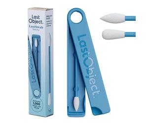Bastoncini riutilizzabili LastSwab® per la routine di bellezza - Alternativa sostenibile ai bastoncini usa e getta - Facili da pulire - Forniti con custodia da viaggio - Blu