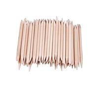 Bastoncini usa e getta in legno per nail art, 100 pezzi, 2 vie, per rimuovere cuticole, manicure e pedicure, in legno d'arancio