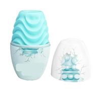Bastoncino da massaggio manuale multi-texture da uomo for il rilassamento dei tessuti profondi, migliora la sensibilità e il controllo muscolare(Blue Massage Egg)