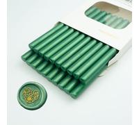 Bastoncino di cera per sigilli, Ioggtser 20 PCS Mini Pistola Colla Sigillo Cera Stick per Timbro con sigillo in cera, Bastoncini di cera sigillanti per inviti a nozze (Pine Green)