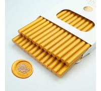 Bastoncino di cera per sigilli, Ioggtser 26 PCS Mini Pistola Colla Sigillo Cera Stick per Timbro con sigillo in cera, Bastoncini di cera sigillanti per inviti a nozze, biglietti (Gold)