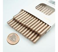 Bastoncino di cera per sigilli, Ioggtser 26 PCS Mini Pistola Colla Sigillo Cera Stick per Timbro con sigillo in cera, Bastoncini di cera sigillanti per inviti a nozze, biglietti (Champagne Gold)