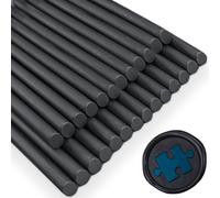 bastoncino di cera per sigilli, Ioggtser 26 pezzi pistola incollatrice ceralacca stick per timbro ceralacca, ceralacca stick per pistola incollatrice, per inviti (Black)