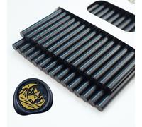 Bastoncino di cera per sigilli, Ioggtser 30 PCS Mini Pistola Colla Sigillo Cera Stick per Timbro con sigillo in cera, Bastoncini di cera sigillanti per inviti a nozze (Black)