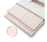 Bastoncino di cera per sigilli, Ioggtser 30 PCS Mini Pistola Colla Sigillo Cera Stick per Timbro con sigillo in cera, Bastoncini di cera sigillanti per inviti a nozze (Sakura Pink)