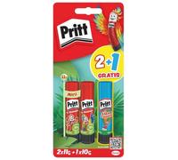 Bastoncino di colla Pritt Set promozionale BTS 2x 11 g mini bastoncini di colla e un bastoncino di colla fun colors, colla sicura e adatta ai bambini per lavori artistici, bricolage e per la scuola