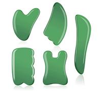 Bastoncino di costola di giada Viso Raschiante Occhio Viso Tutto il corpo Rib Stick Bellezza Giada Piatto di cristallo verde scuro for visoCorpo Raschiante bellezza 1 Pz (Color : 1)
