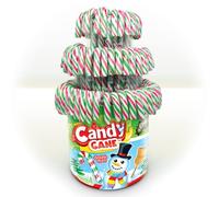 Bastoncino di zucchero - Bastoncini di zucchero di Natale - vaso da 100 unità - Lecca-lecca (Bianco/rosso/verde)