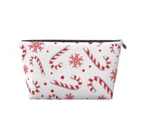 Bastoncino di zucchero rosso di Natale, Borsa da toilette Borsa per trucco Borsa per cosmetici Borsa da toilette da viaggio portatile