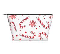 Bastoncino di zucchero rosso di Natale, Borsa da toilette Borsa per trucco Borsa per cosmetici Borsa da toilette da viaggio portatile