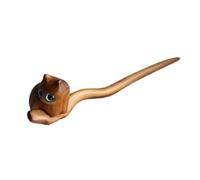 Bastoncino per capelli in legno a forma gatto, forcina in stile cinese, ornamento per donne e ragazze, semplice ornamento per copricapo e casalinghe