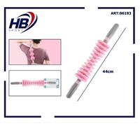 Bastone a Rullo Muscolare 44CM- 12 rulli, Stick con Impugnatura Antiscivolo