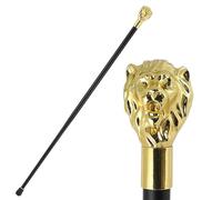 Bastone Antico con Manico Argentato e Cristallo Giallo, Classico da Gentiluomo, Regalo Elegante per Appassionati(Single section)