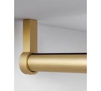 Bastone Armadio Appendiabiti Set di Barra da Armadio per Valletto in Alluminio Spazzolato, Asta Antiscivolo per Abiti per Lavanderia Domestica, Supporto per Appendini da Armadio(Gold,10inch/25cm)