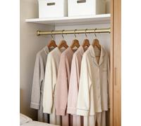 Bastone Armadio Appendiabiti Stanghe da Valletto a Parete per Guardaroba, Guida in Alluminio per Finestre o Doccia, Tubo per Grucce di Abbigliamento per Negozi di Vestiti(12inch/30cm)