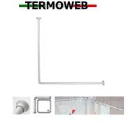 Bastone Asta Tubo per Tenda Doccia e Vasca 80X170 cm In Alluminio colore bianco