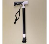 Bastone bianco， Bastone da passeggio pieghevole for uomo e donna. Impugnatura regolabile, ergonomica confortevole, base con punta a quattro punte perno