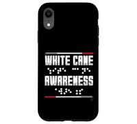 Bastone bianco Braille per la consapevolezza della canna bianca Custodia per iPhone XR