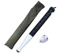 Bastone bianco pieghevole, Guida telescopica for bastone cieco con antenna Pathfinder, stampella, guida portatile in titanio, testa a rulli(118)