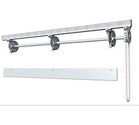 Bastone binario per tenda a pacchetto 5 calate staffe a parete 200cm