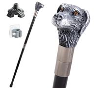 Bastone Cane in Resina Argentata, Impugnatura Ergonomica, Antiscivolo e Resistente Portatile Unisex Anche un Accessorio di Moda