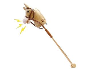 Bastone cavallo - Legno PP Cotone 100 cm | Peluche Hobby ZX Orse con hennissement Giocattoli sonori per ragazzi Ragazze Gioco di ruolo Corte festa interna | Compleanno di Natale 'asilo Cowgi