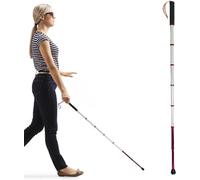Bastone cieco， Bastone da passeggio telescopico for non vedenti - Bastone for non vedenti in lega di alluminio con pellicola riflettente - Bastone da passeggio portatile for non vedenti(129.5cm/51in)