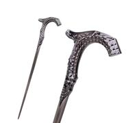 Bastone con Impugnatura Curva a Squame Diamante Nero, Impugnatura Antiscivolo Ergonomica, Robusto e Durevole Portatile Unisex Anche un Accessorio di Moda