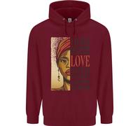 Bastone Con Love Nero Vive Materia Bambini Felpa con Cappuccio