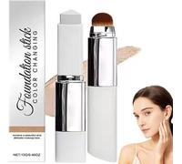 Bastone coreano per fondotinta che cambia colore, fondazione bianca che cambia colore, balsamo con testa a pennello, trucco viso bianco, adatto per tutti i tipi di pelle. (color avorio)
