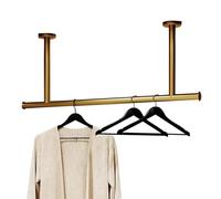 Bastone da appendere in acciaio inox, montaggio a soffitto, durevole e salvaspazio, ideale per lavanderia e armadio, perfetto per soluzioni di archiviazione domestiche