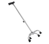 Bastone da Cammino Regolabile in Acciaio Inox Nero, Base a Punte | Impugnatura Ergonomica, Supporto Aggiuntivo, Uso Interno ed Esterno, 100kg