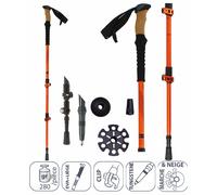 Bastone da escursionismo speed-lock in sughero Élémenterre Apagado Orange TU