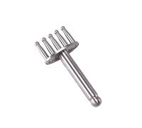 Bastone da Massaggio in Acciaio Inox, 5-Fork Round Head | Finitura metallizzata Liscia, Compatto, Strumento per Massaggi, Casa, Ufficio, Impiegati