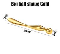 Bastone Da Massaggio Per Crema Per Gli Occhi Applicatore In Acciaio Inossidabile Bacchetta Per Il Viso Cura Della Pelle Del Viso Massaggio Cosmetico Per Strumenti Per La Cura Della Salute Del Salone Di Bellezza,Grande Palla D'oro