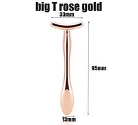 Bastone Da Massaggio Per Crema Per Gli Occhi Applicatore In Acciaio Inossidabile Bacchetta Per Il Viso Cura Della Pelle Del Viso Massaggio Cosmetico Per Strumenti Per La Cura Della Salute Del Salone Di Bellezza,Grande T In Oro Rosa